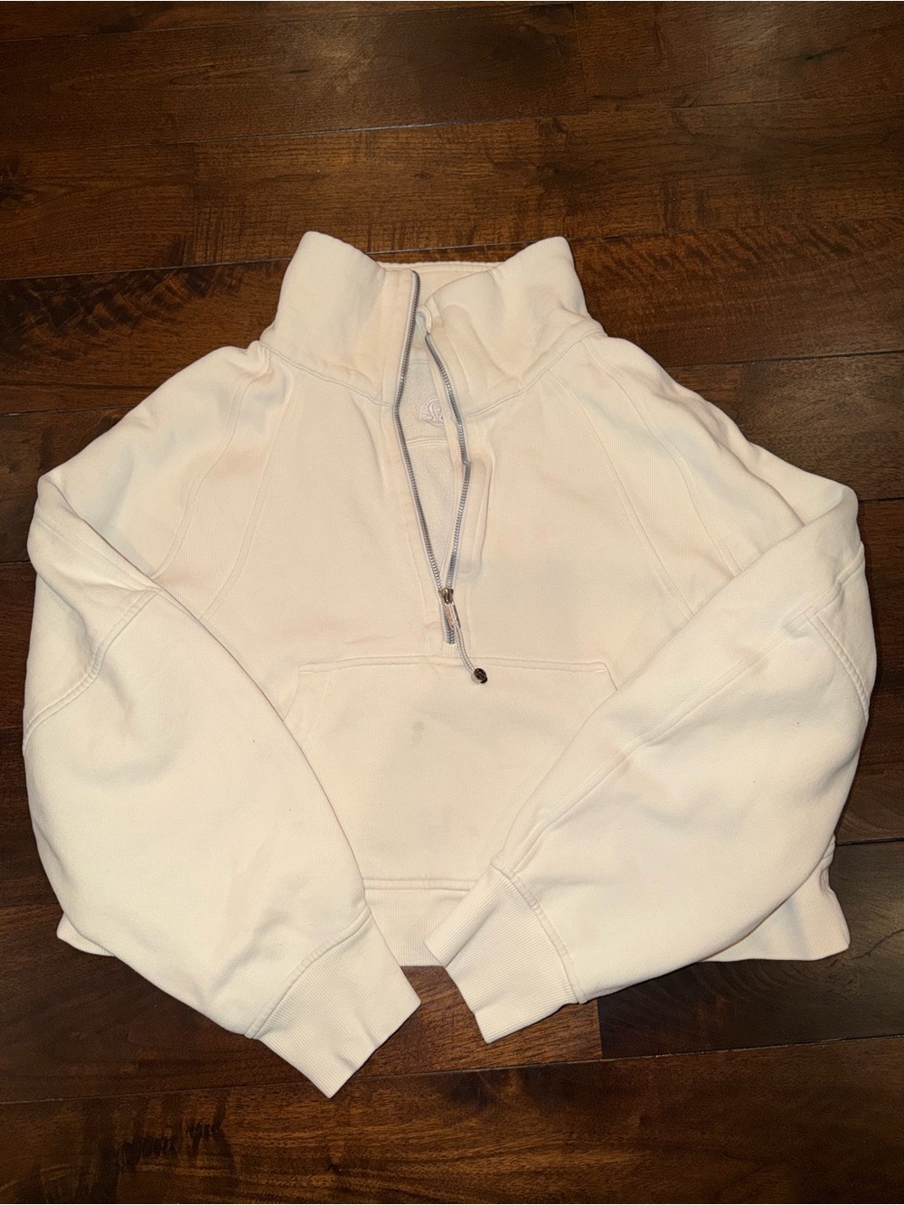 Lululemon Scuba Oversized Funnel Neck Half-Zip - White Opal - Picture 3 of 6